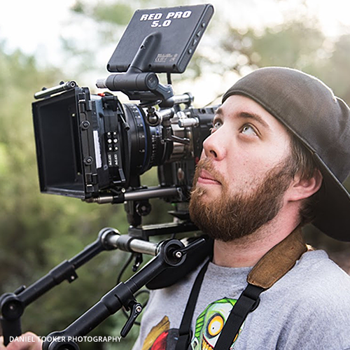 student operating camera