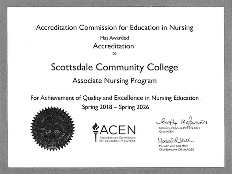 Scottsdale Community College Accreditation Commission for Education in Nursing Spring 2018-Spring 2026