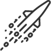 rocketship signifying your data icon