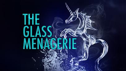 glass unicorn with words The Glass Menagerie