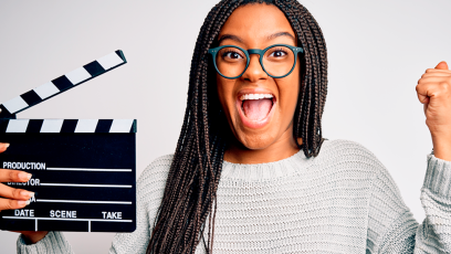 happy  film student