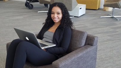 student with laptop