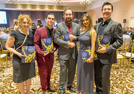 Students from SCC School of Film and Theatre pose for Emmy award