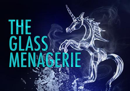 glass unicorn with words The Glass Menagerie