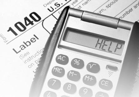 1040 tax form with calculator