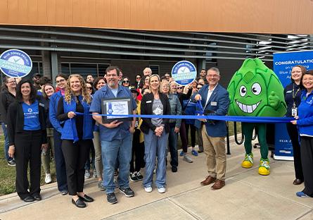 SCC Team receiving Blue Zone designation award.