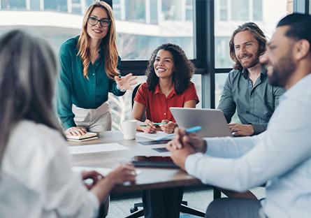 student learning business communication skills