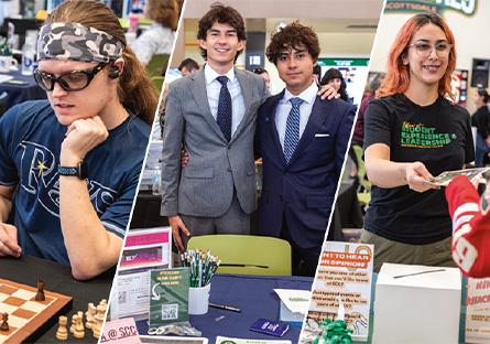 students at the club fair