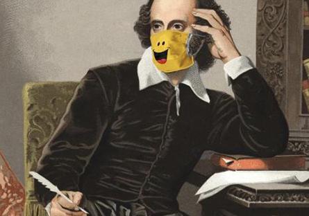 William Shakespeare with mask