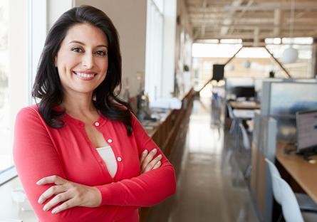 female smiling about career path