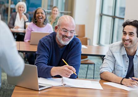 classroom with all types of students