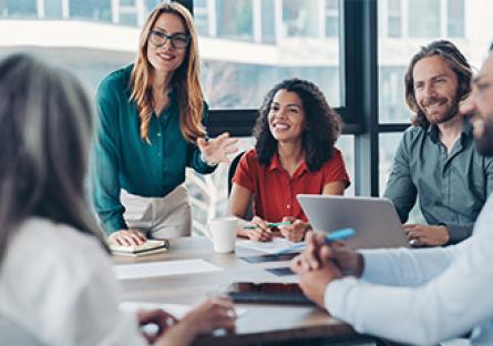 business professionals in a conference room