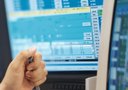 man staring at computer screen