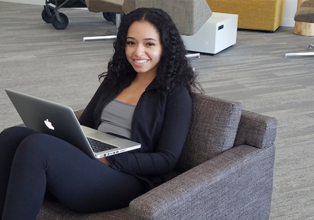 student with laptop