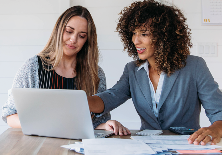 two business professionals working