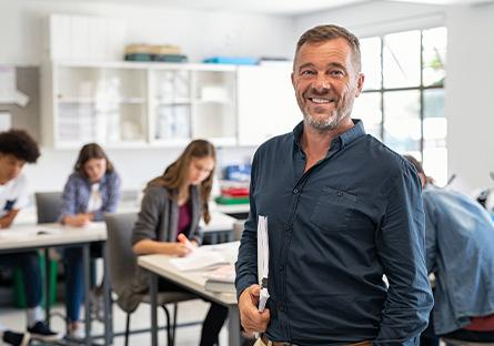 teacher in a classroom
