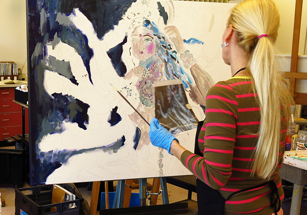 art student painting