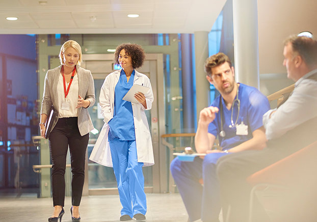 medical professionals in hospital setting