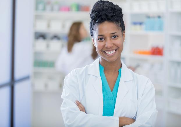 pharmacy technician working in pharmacy