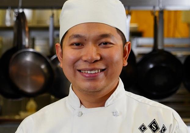 culinary student in kitchen