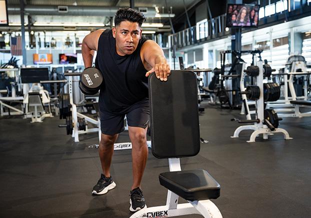 student working out