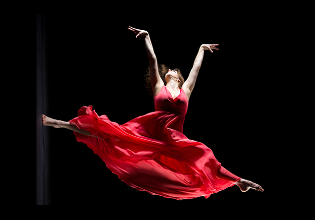 dancer in red dress