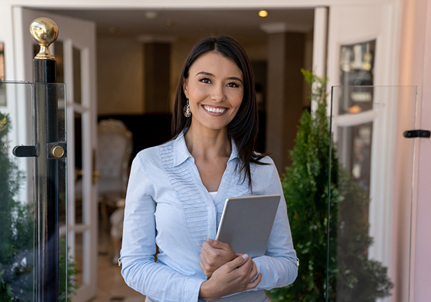 student in hospitality management program