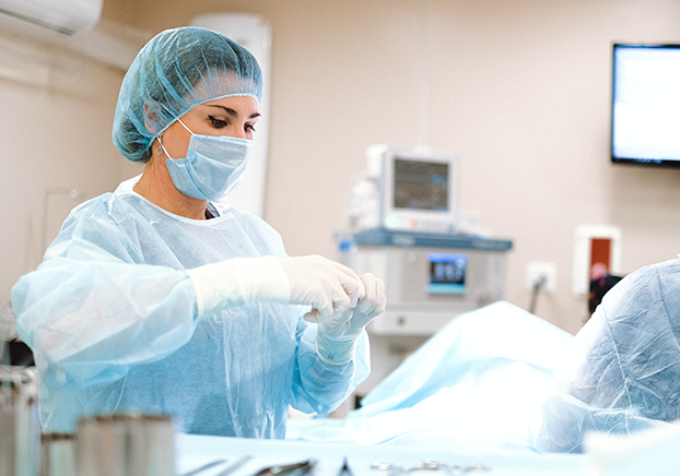 nurse attending patient