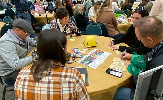staff and faculty at all college meeting